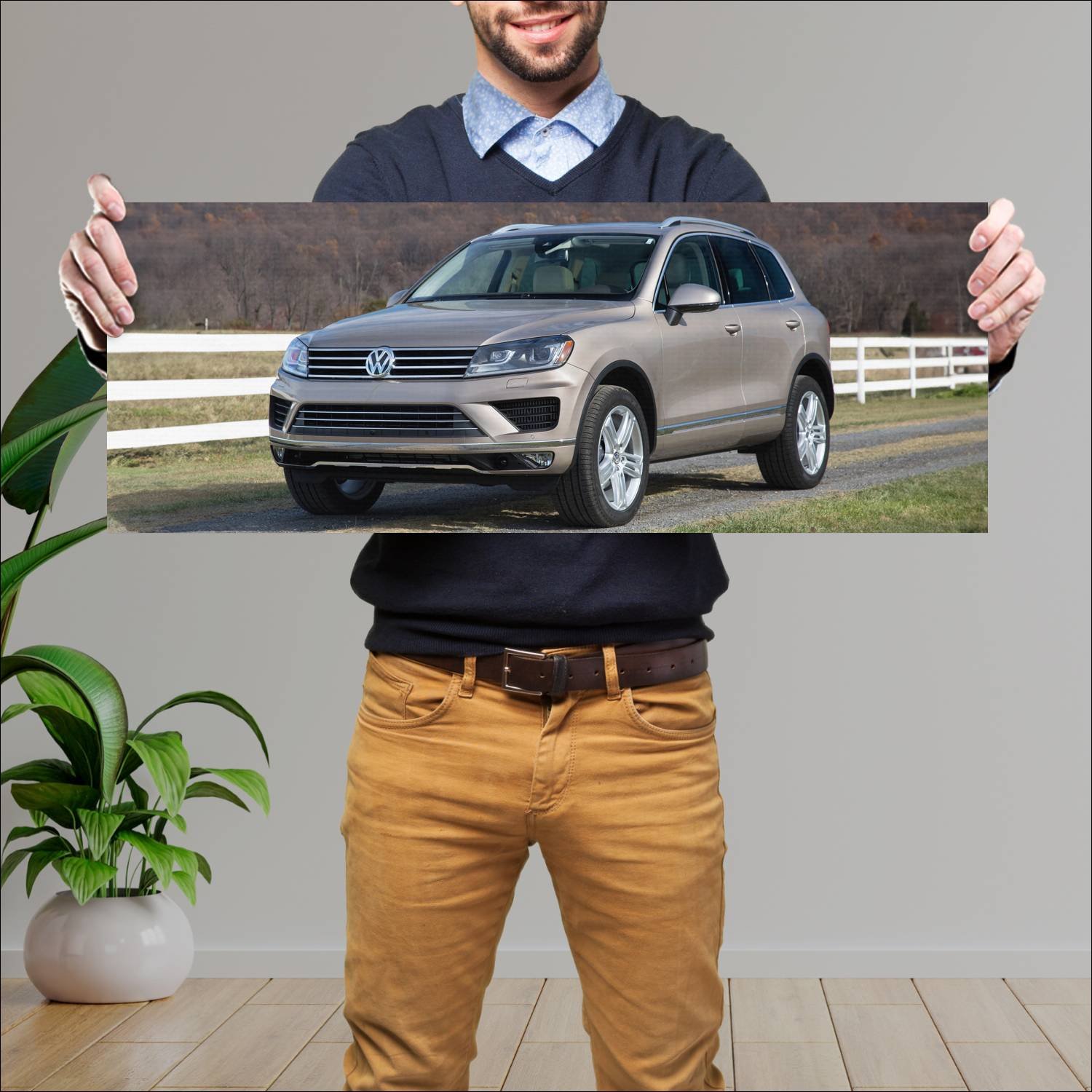 Cuadro grande 30x80cm 2015 volkswagen touareg us 4 259 Volkswagen
