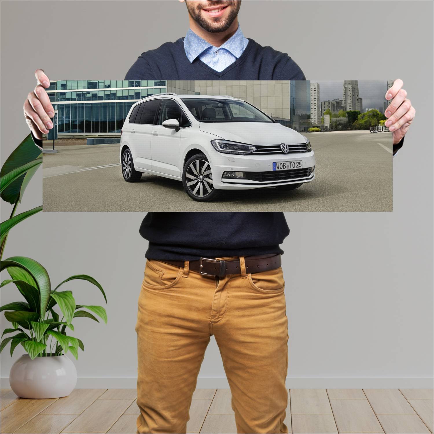 Cuadro grande 30x80cm 2015 volkswagen touran auto 261 Volkswagen