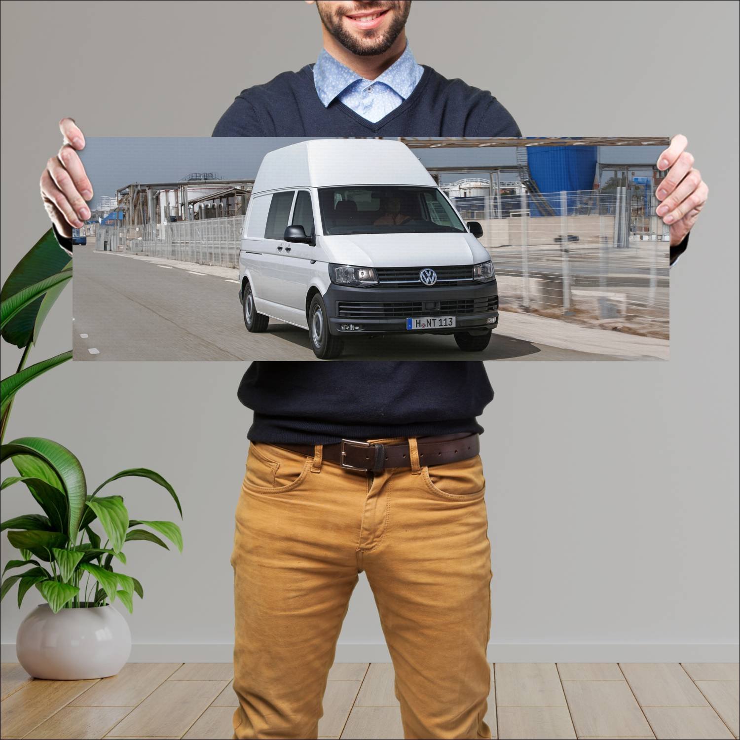 Cuadro grande 30x80cm 2015 volkswagen transporter 266 Volkswagen