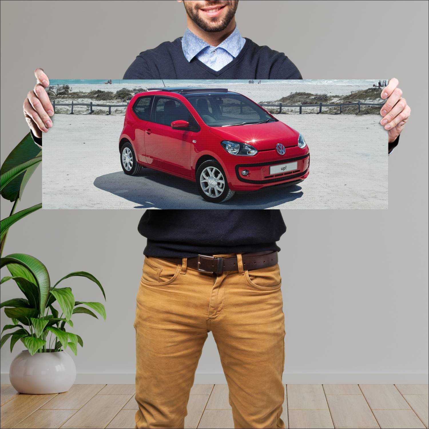 Cuadro grande 30x80cm 2015 volkswagen up 3 door za 268 Volkswagen