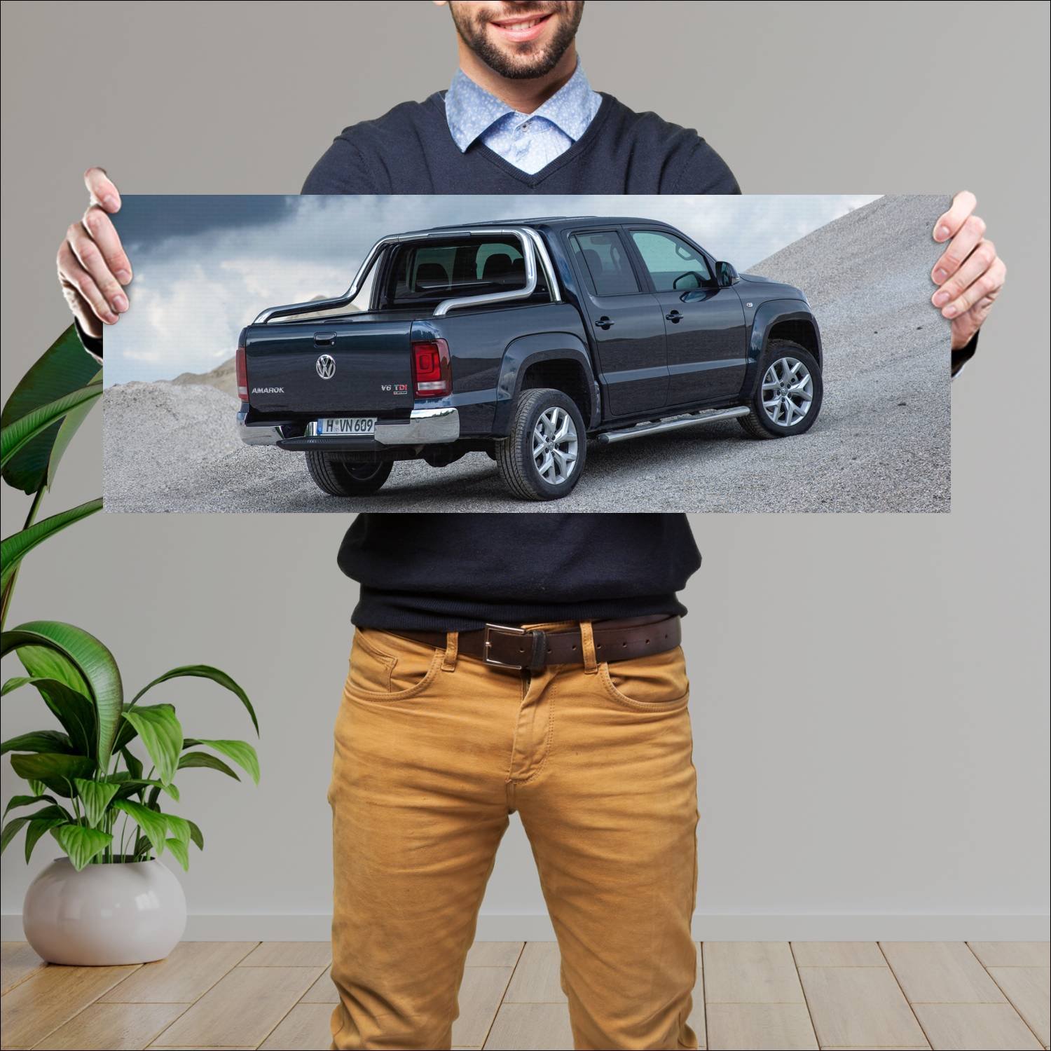 Cuadro grande 30x80cm 2016 volkswagen amarok doubl 275 Volkswagen