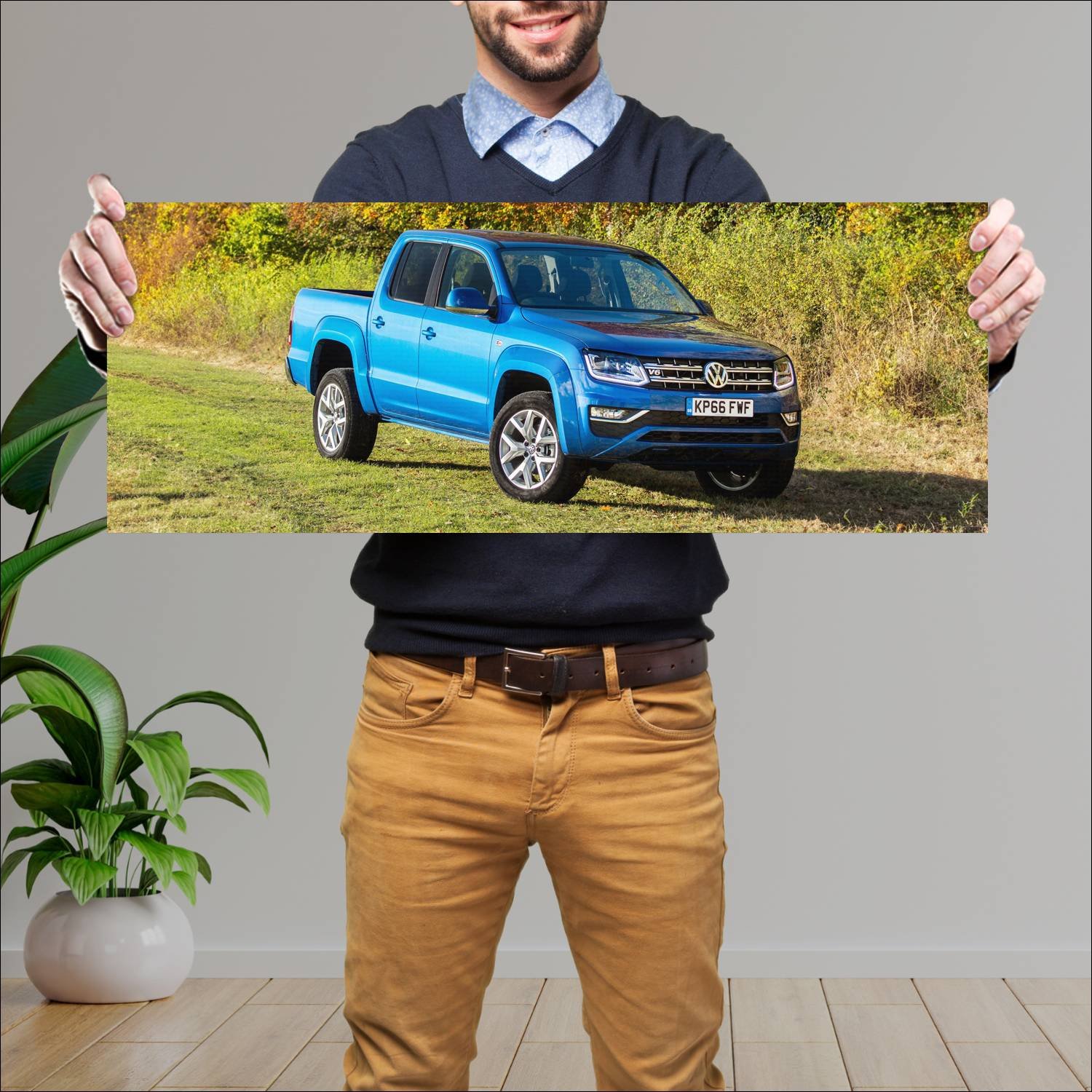 Cuadro grande 30x80cm 2016 volkswagen amarok doubl 276 Volkswagen