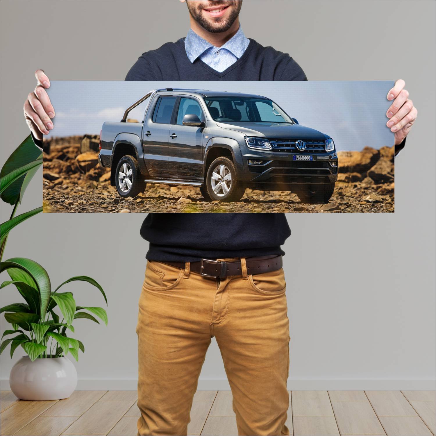 Cuadro grande 30x80cm 2016 volkswagen amarok dual 277 Volkswagen