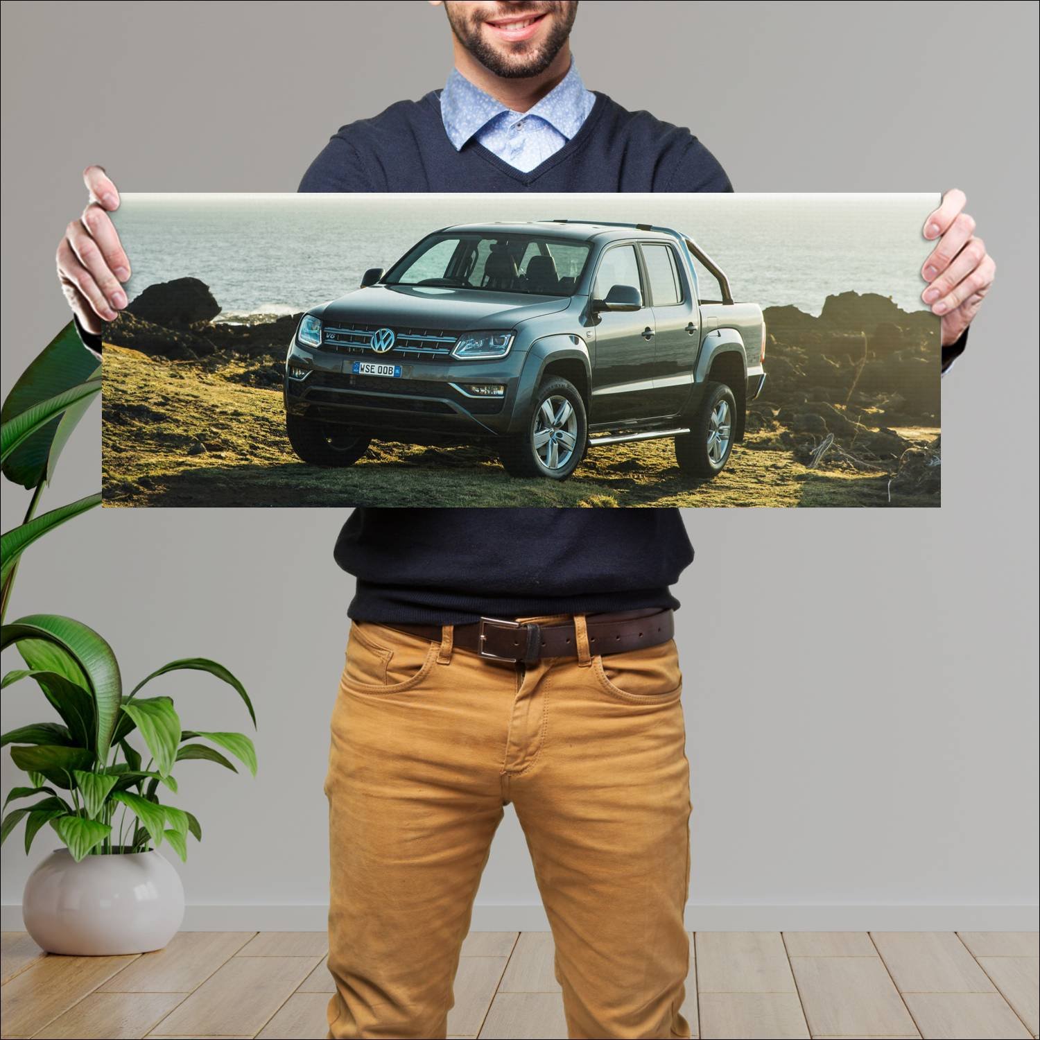 Cuadro grande 30x80cm 2016 volkswagen amarok dual 278 Volkswagen