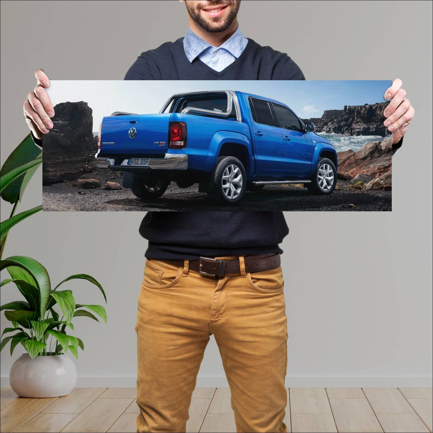 Cuadro grande 30x80cm 2016 volkswagen amarok ultim 279 Volkswagen