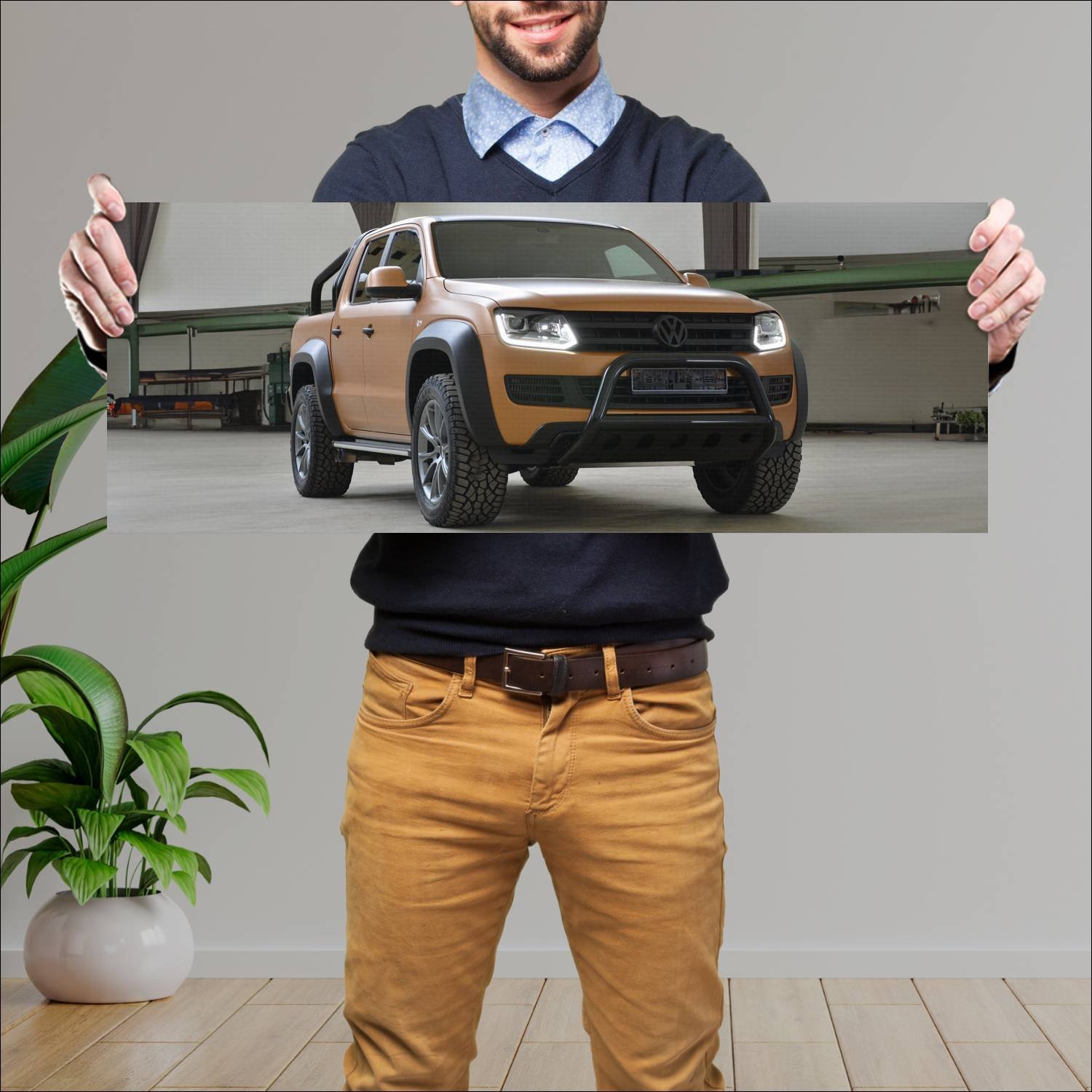 Cuadro grande 30x80cm 2016 volkswagen amarok v8 pa 281 Volkswagen