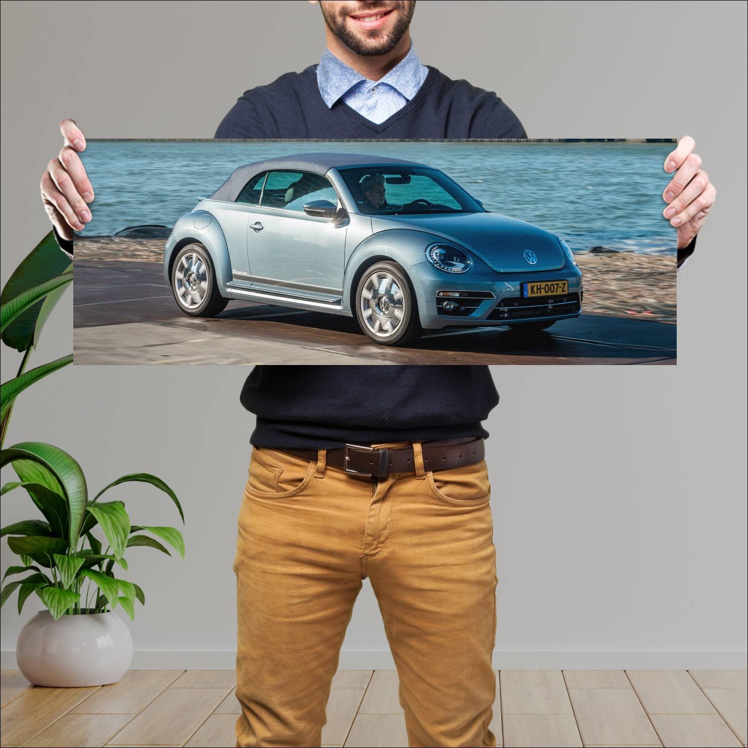 Cuadro grande 30x80cm 2016 volkswagen beetle cabri 286 Volkswagen