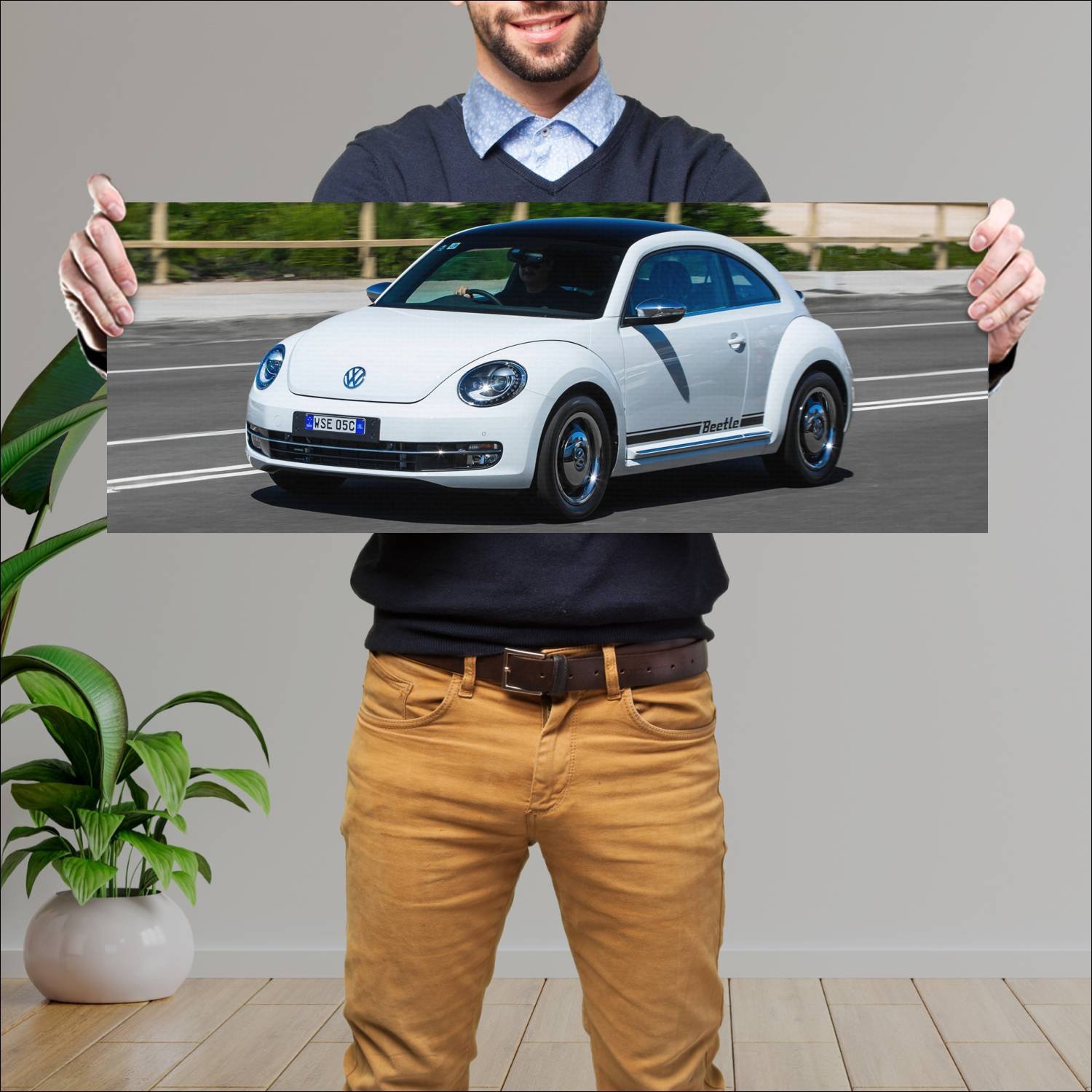 Cuadro grande 30x80cm 2016 volkswagen beetle class 289 Volkswagen