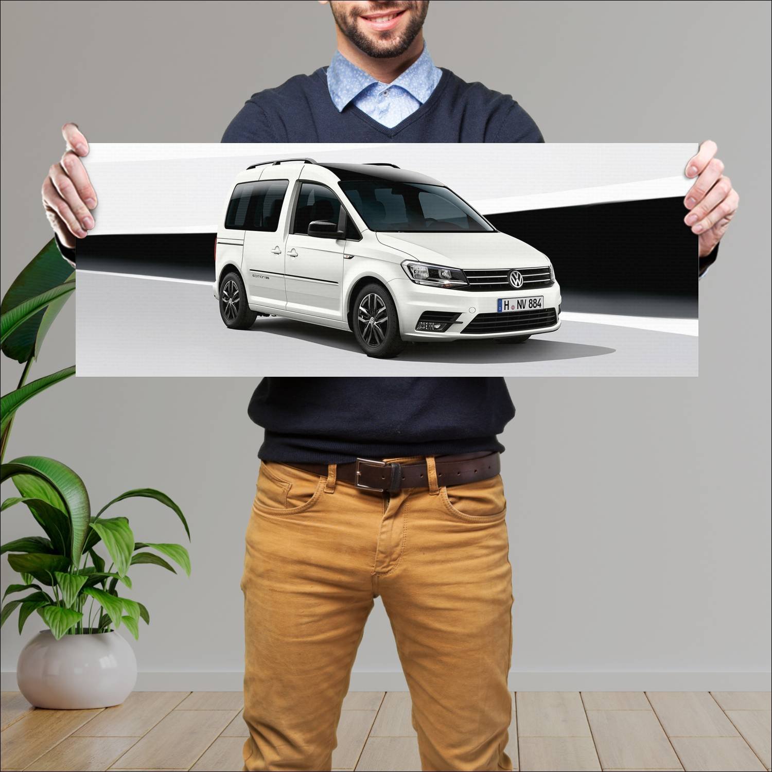 Cuadro grande 30x80cm 2016 volkswagen caddy editio 304 Volkswagen