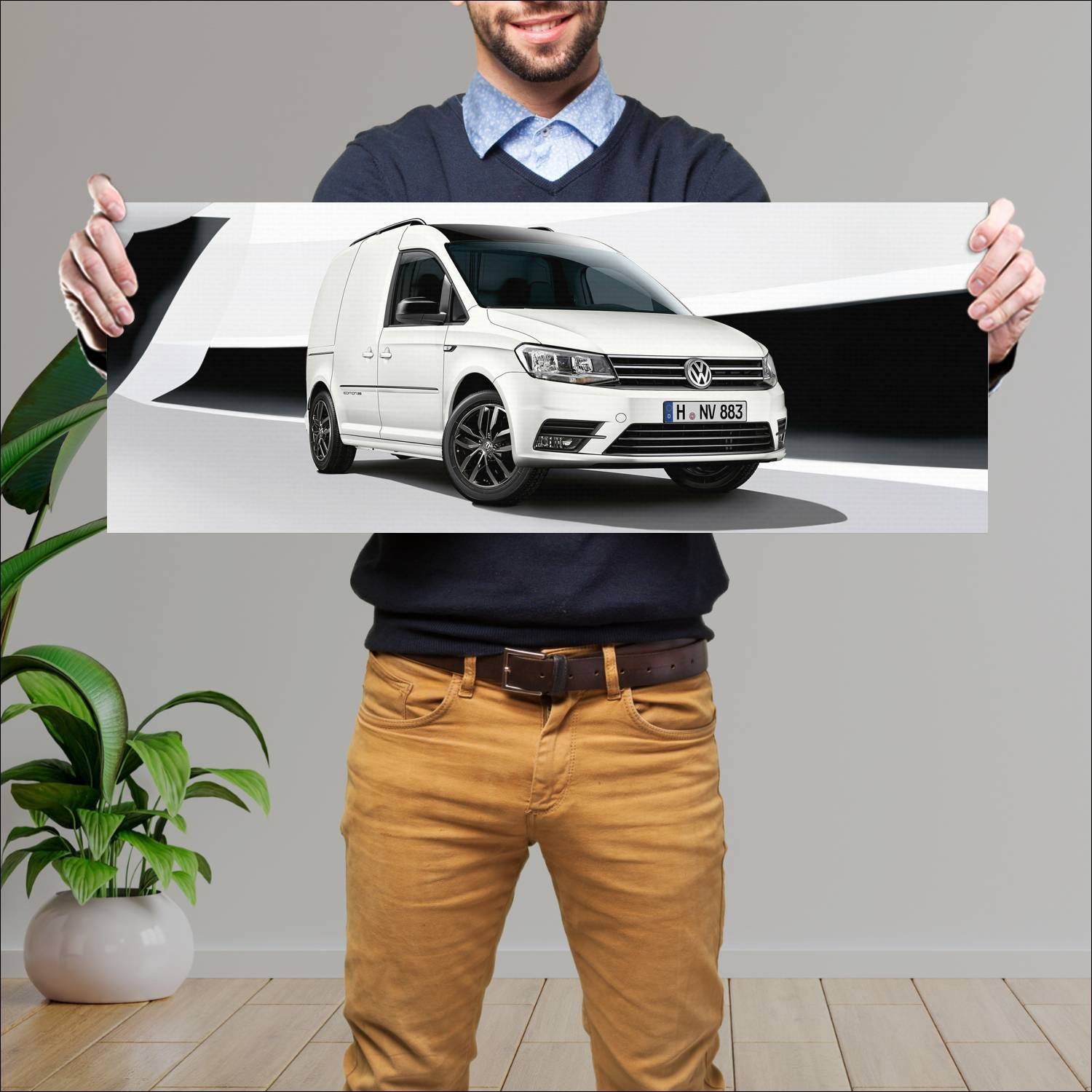 Cuadro grande 30x80cm 2016 volkswagen caddy panel 306 Volkswagen
