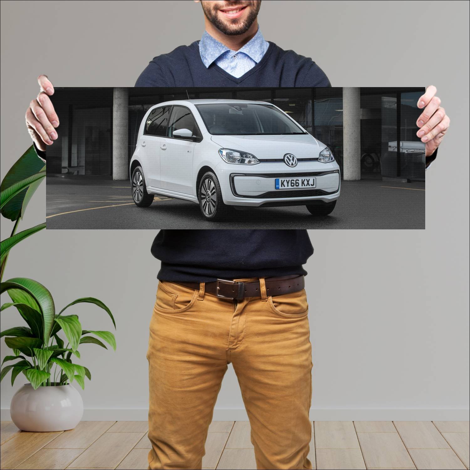 Cuadro grande 30x80cm 2016 volkswagen e up uk Volkswagen