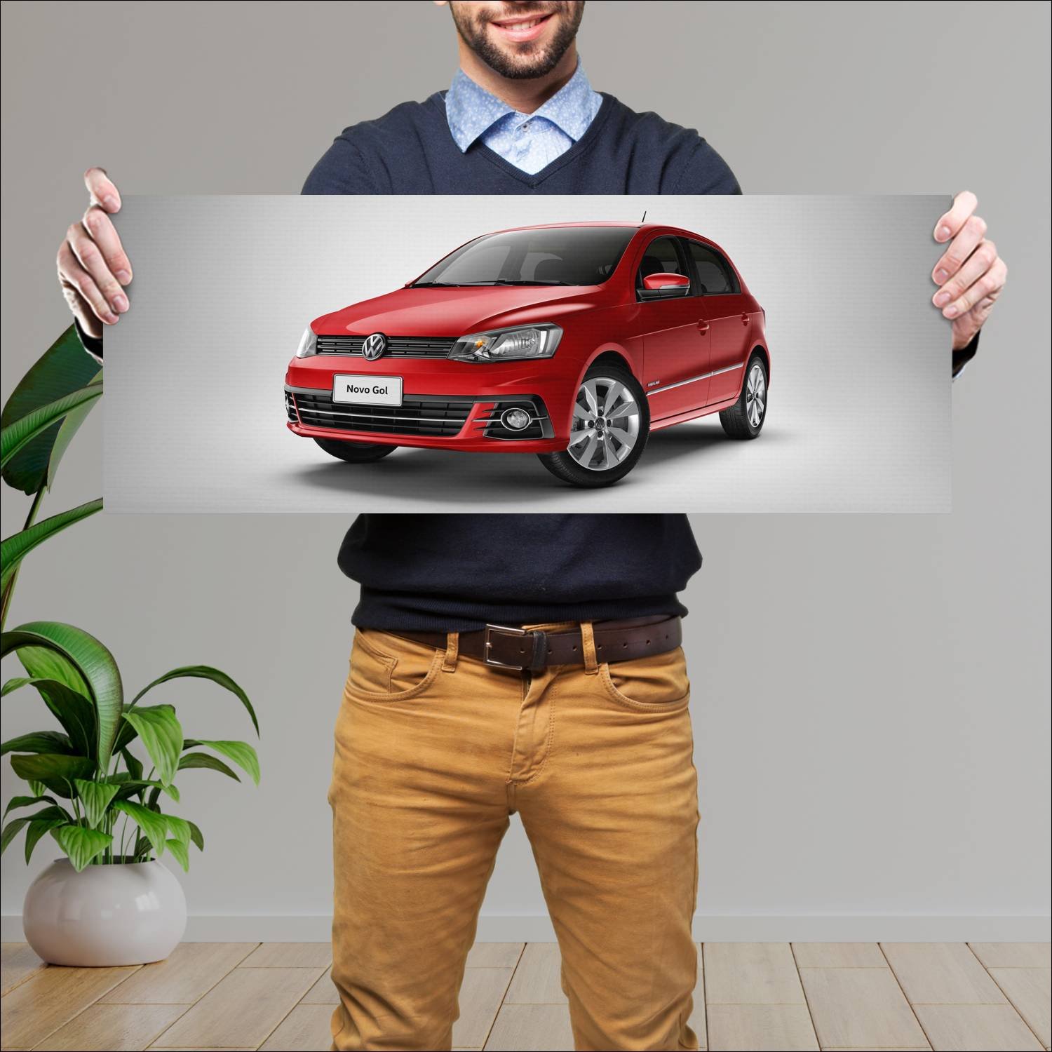 Cuadro grande 30x80cm 2016 volkswagen gol 5 door 5 316 Volkswagen