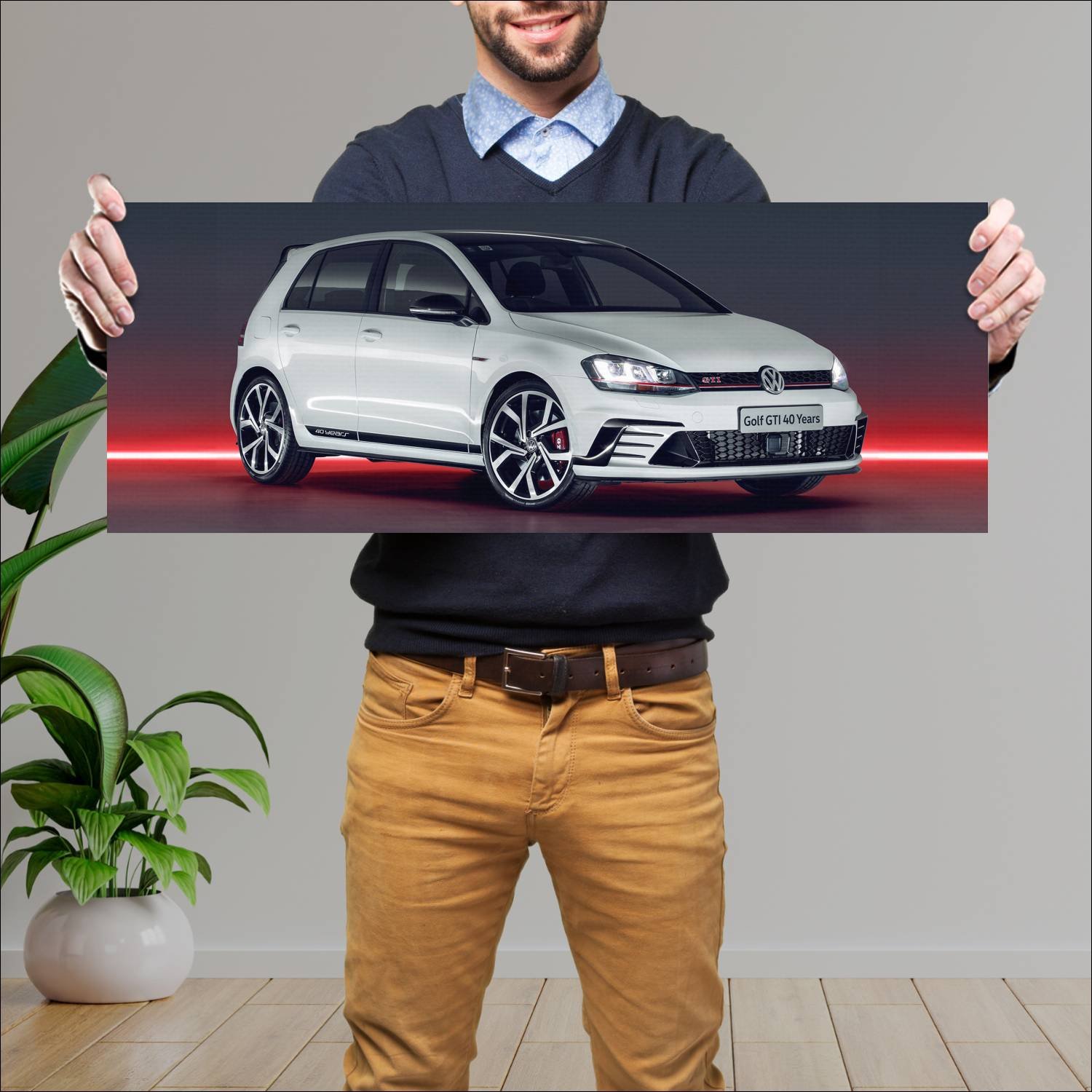 Cuadro grande 30x80cm 2016 volkswagen golf gti 40 321 Volkswagen