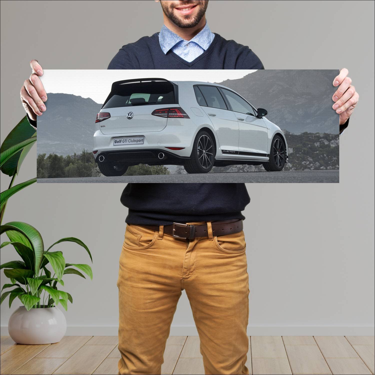 Cuadro grande 30x80cm 2016 volkswagen golf gti clu 322 Volkswagen