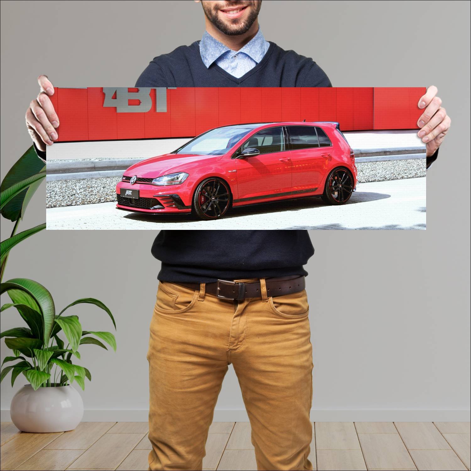Cuadro grande 30x80cm 2016 volkswagen golf gti clu 324 Volkswagen