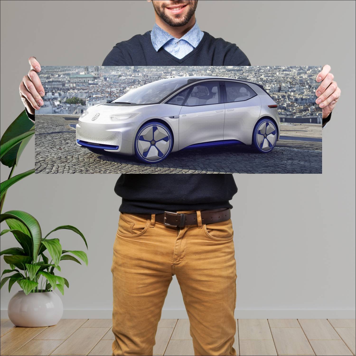 Cuadro grande 30x80cm 2016 volkswagen id concept 5 336 Volkswagen