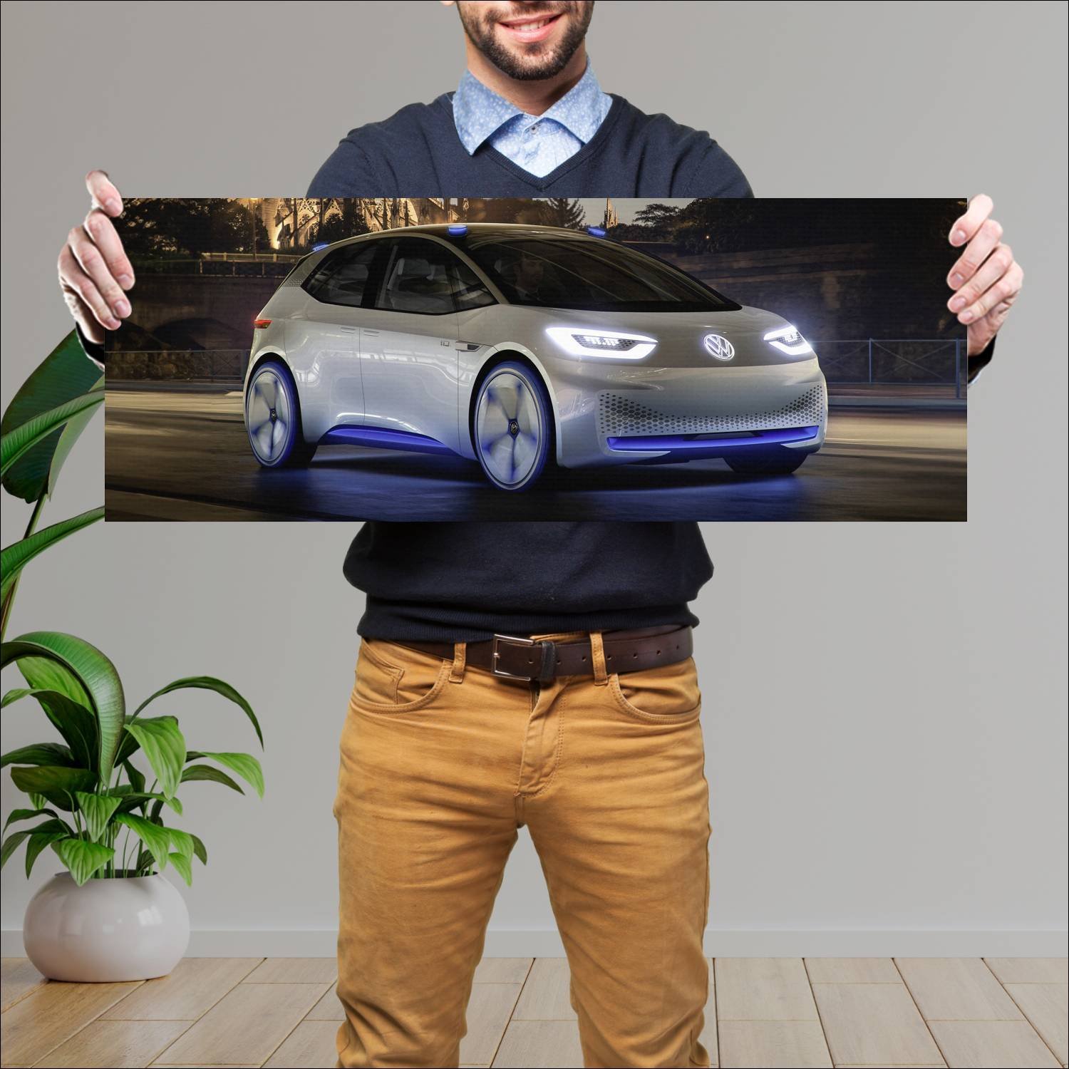 Cuadro grande 30x80cm 2016 volkswagen id concept 5 337 Volkswagen