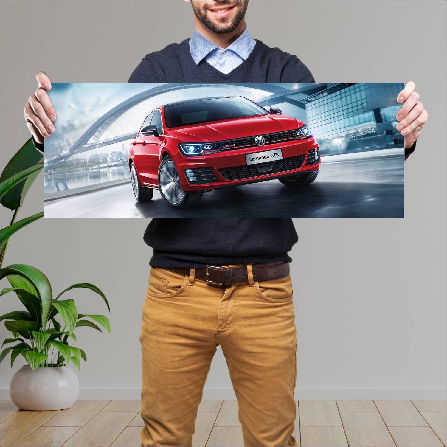 Cuadro grande 30x80cm 2016 volkswagen lamando gts 341 Volkswagen