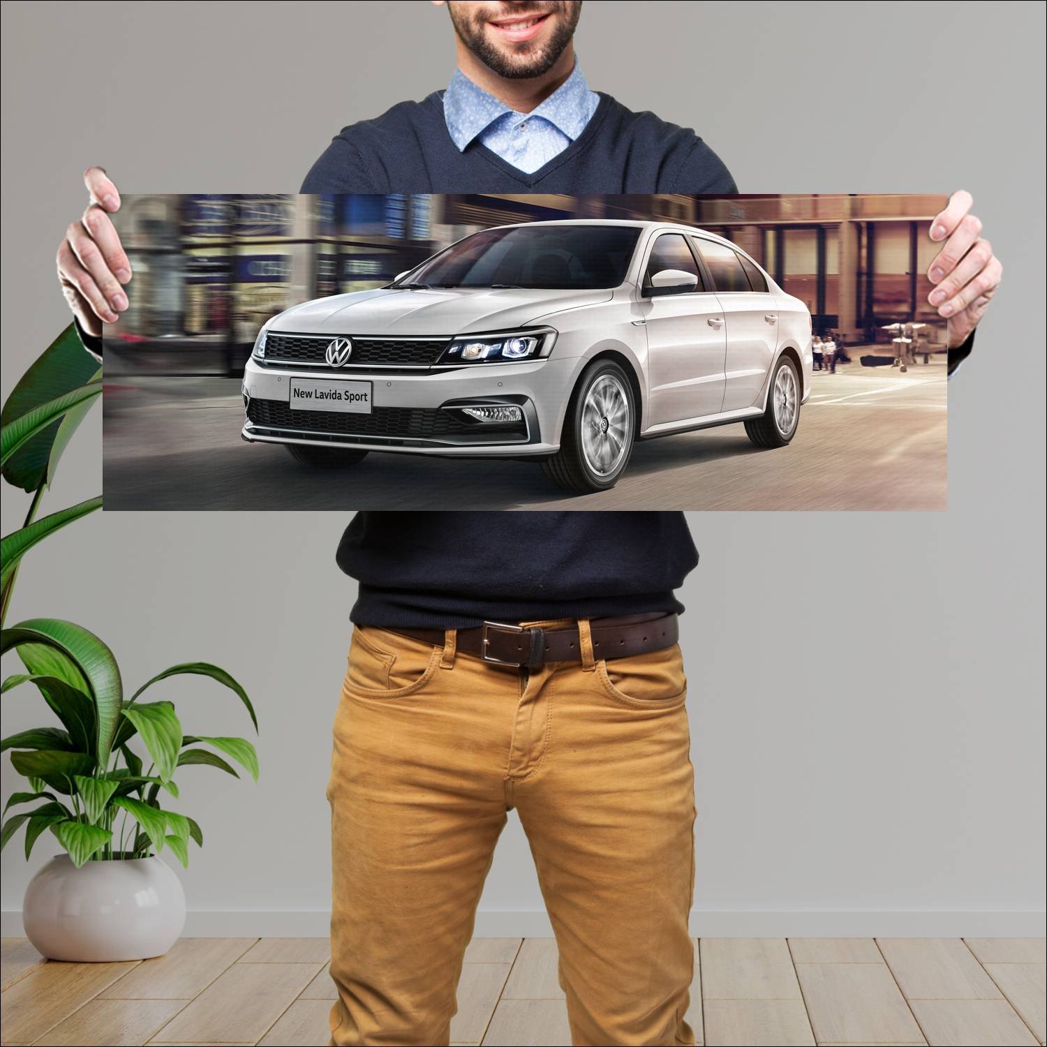 Cuadro grande 30x80cm 2016 volkswagen lavida sport 344 Volkswagen
