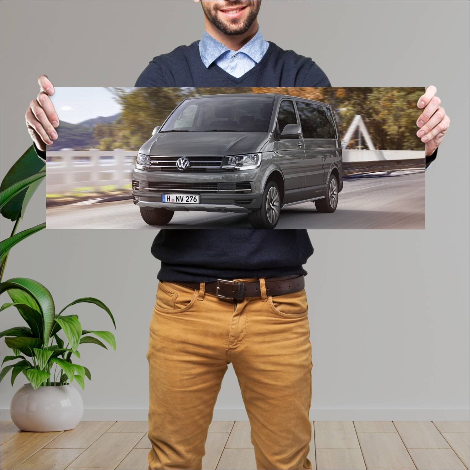Cuadro grande 30x80cm 2016 volkswagen multivan pan 347 Volkswagen