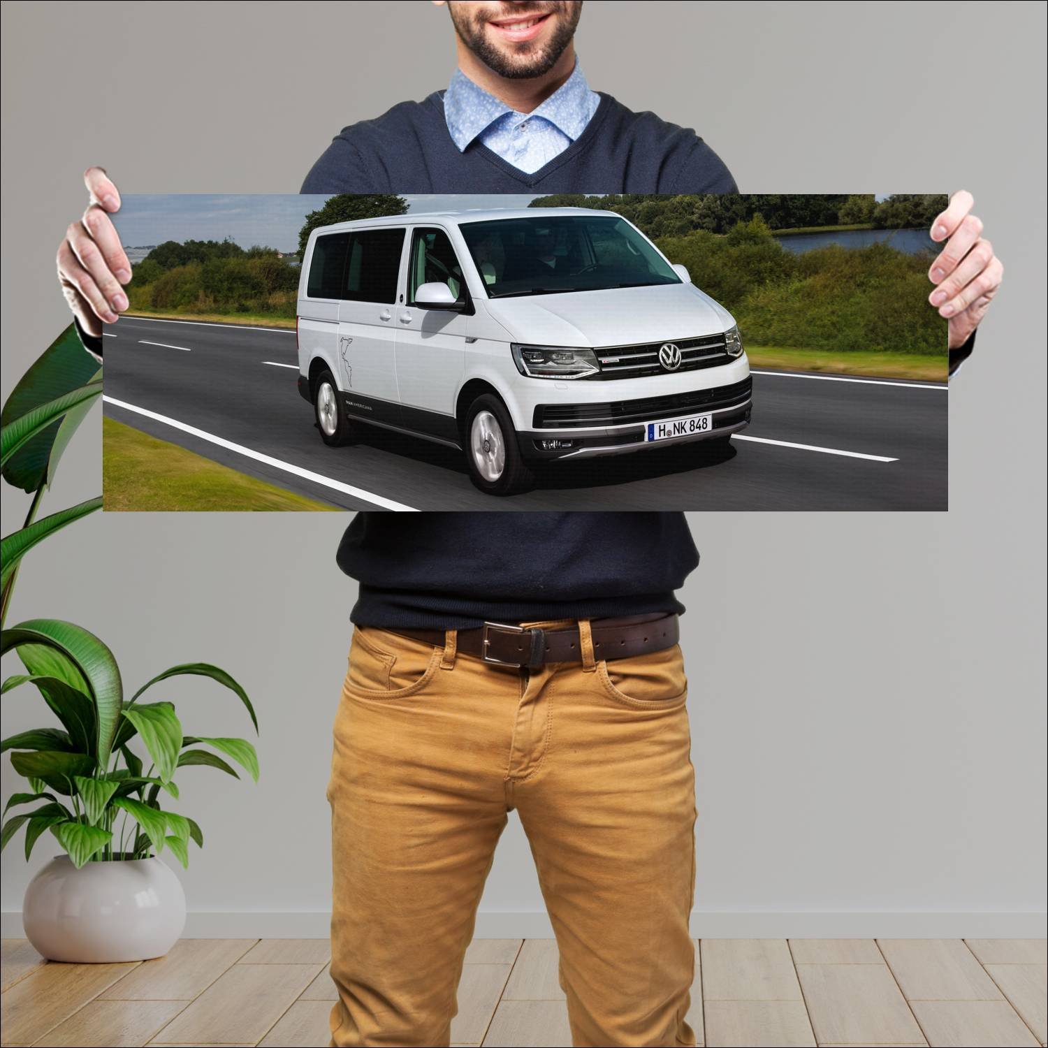 Cuadro grande 30x80cm 2016 volkswagen multivan pan 348 Volkswagen