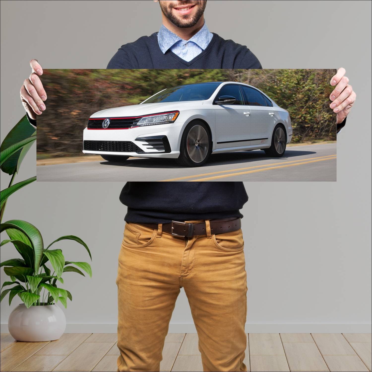 Cuadro grande 30x80cm 2016 volkswagen passat gt co 354 Volkswagen