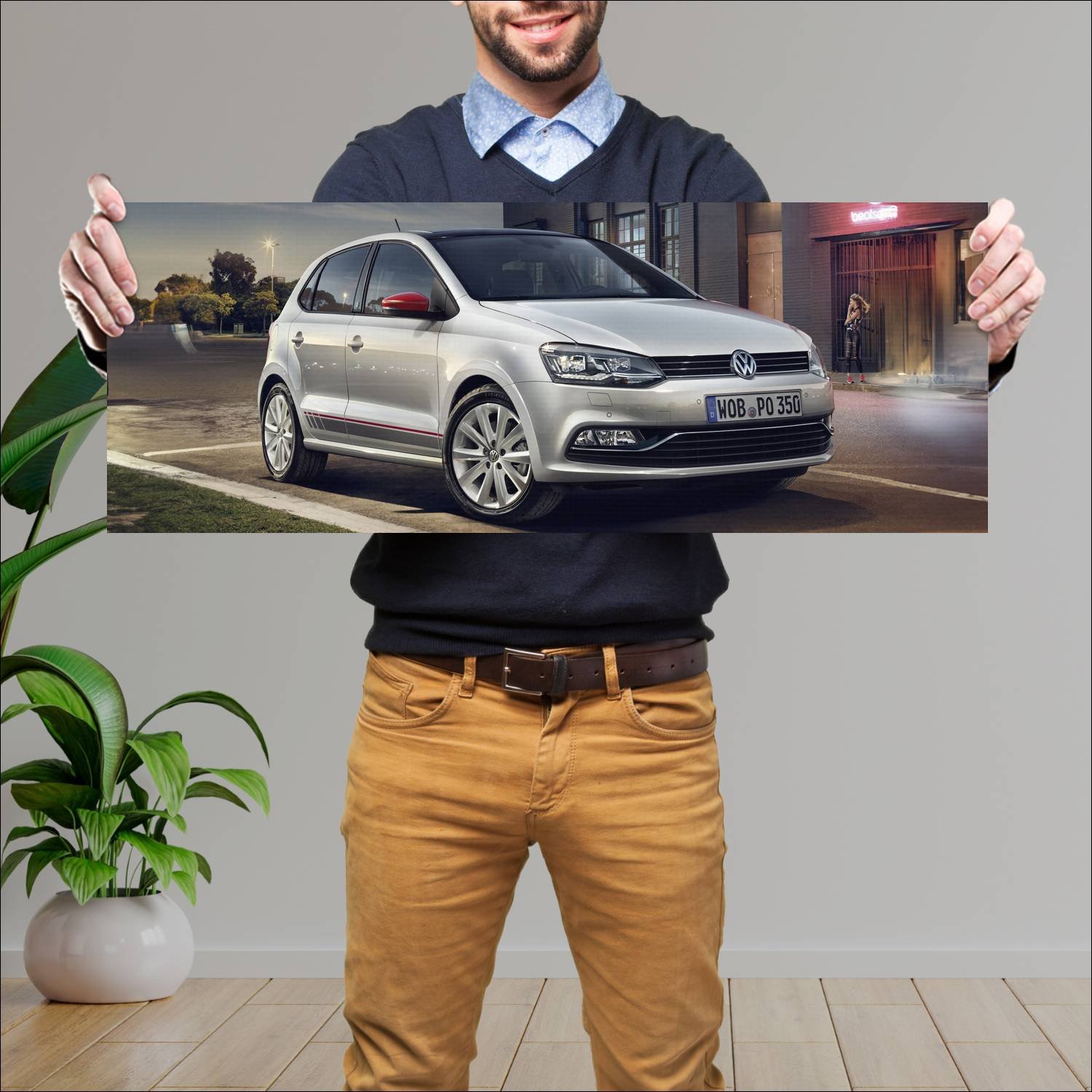 Cuadro grande 30x80cm 2016 volkswagen polo beats 5 365 Volkswagen