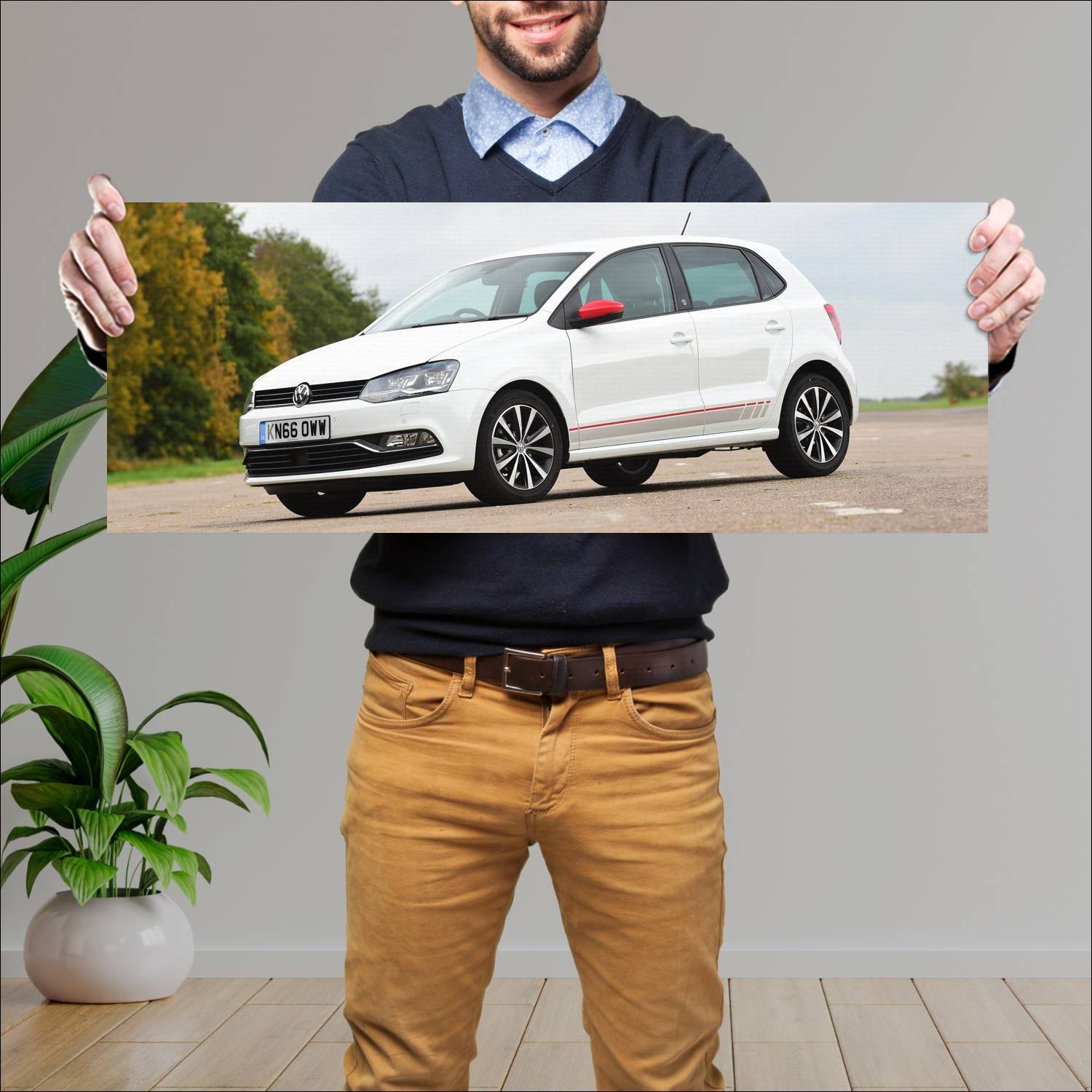 Cuadro grande 30x80cm 2016 volkswagen polo beats 5 366 Volkswagen