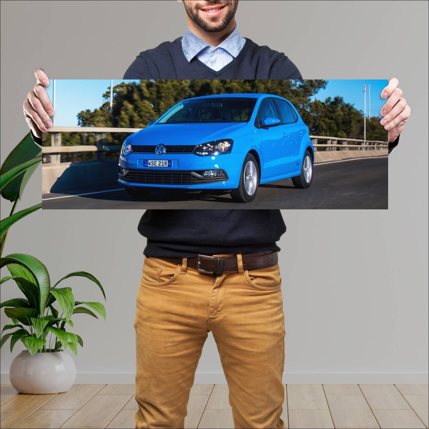 Cuadro grande 30x80cm 2016 volkswagen polo urban 5 369 Volkswagen