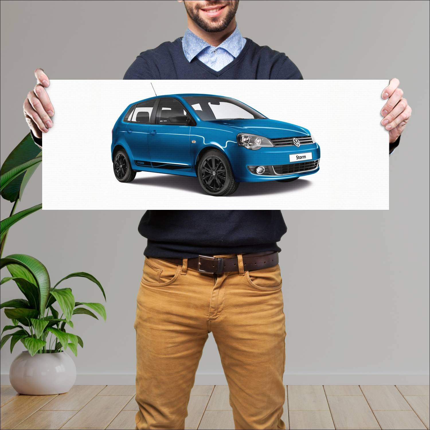 Cuadro grande 30x80cm 2016 volkswagen polo vivo st 370 Volkswagen