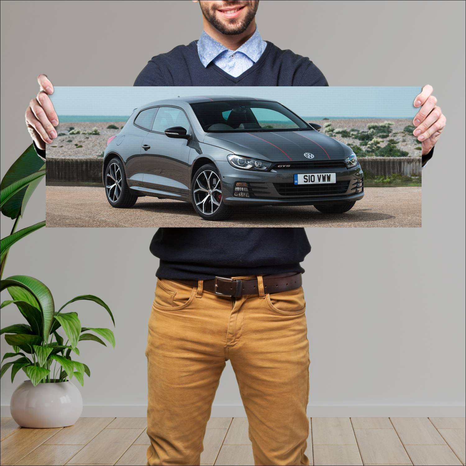Cuadro grande 30x80cm 2016 volkswagen scirocco gts 373 Volkswagen