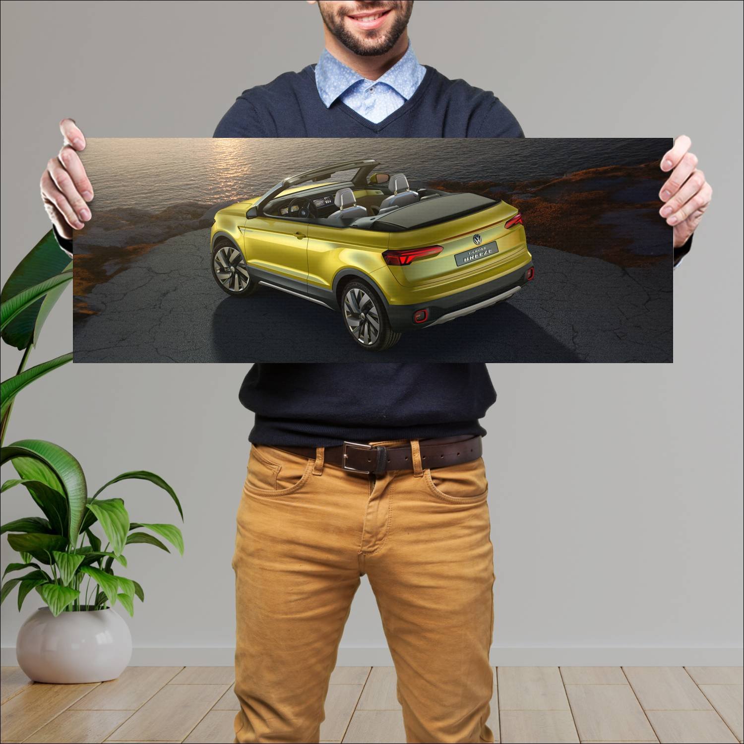 Cuadro grande 30x80cm 2016 volkswagen t cross bree 376 Volkswagen