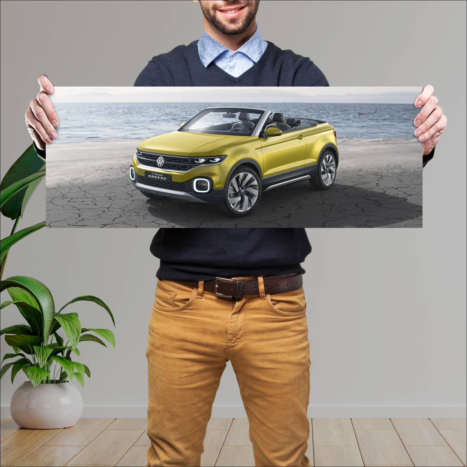Cuadro grande 30x80cm 2016 volkswagen t cross bree 377 Volkswagen