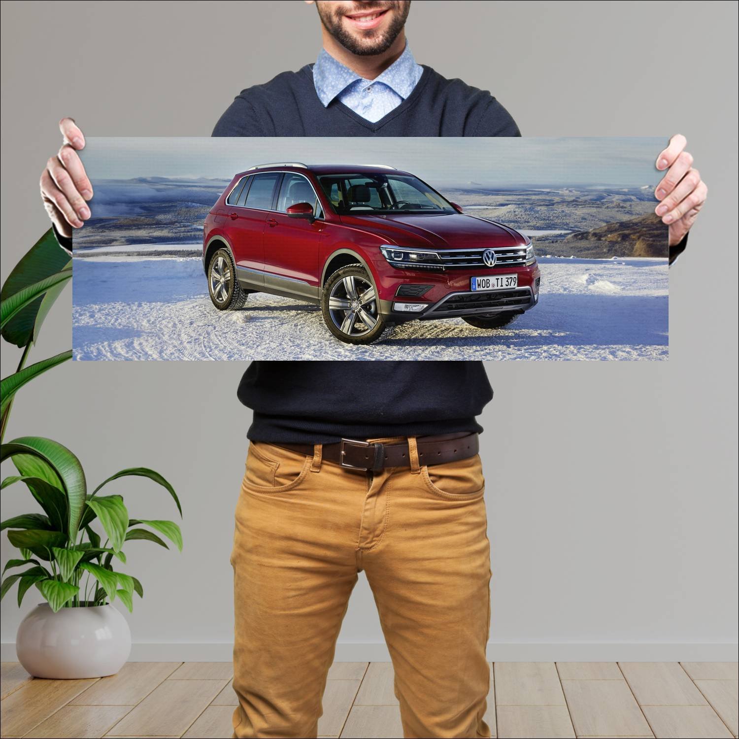 Cuadro grande 30x80cm 2016 volkswagen tiguan auto 381 Volkswagen