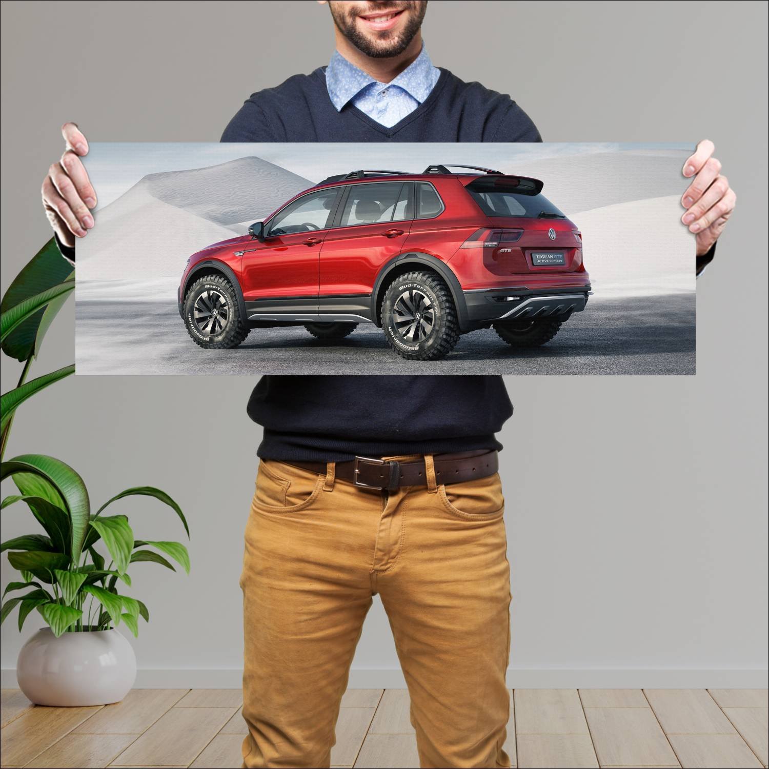 Cuadro grande 30x80cm 2016 volkswagen tiguan gte a 385 Volkswagen