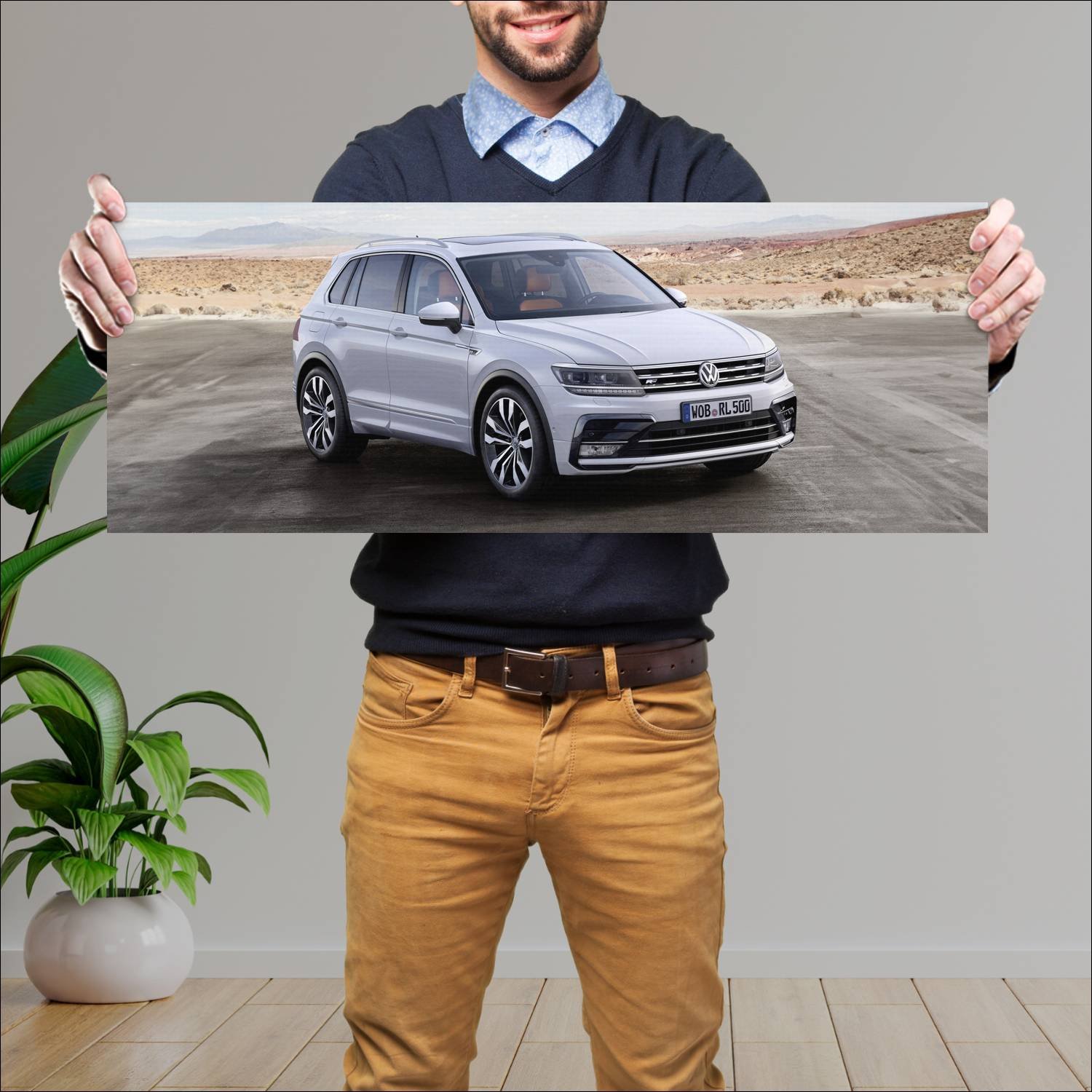 Cuadro grande 30x80cm 2016 volkswagen tiguan r lin 388 Volkswagen