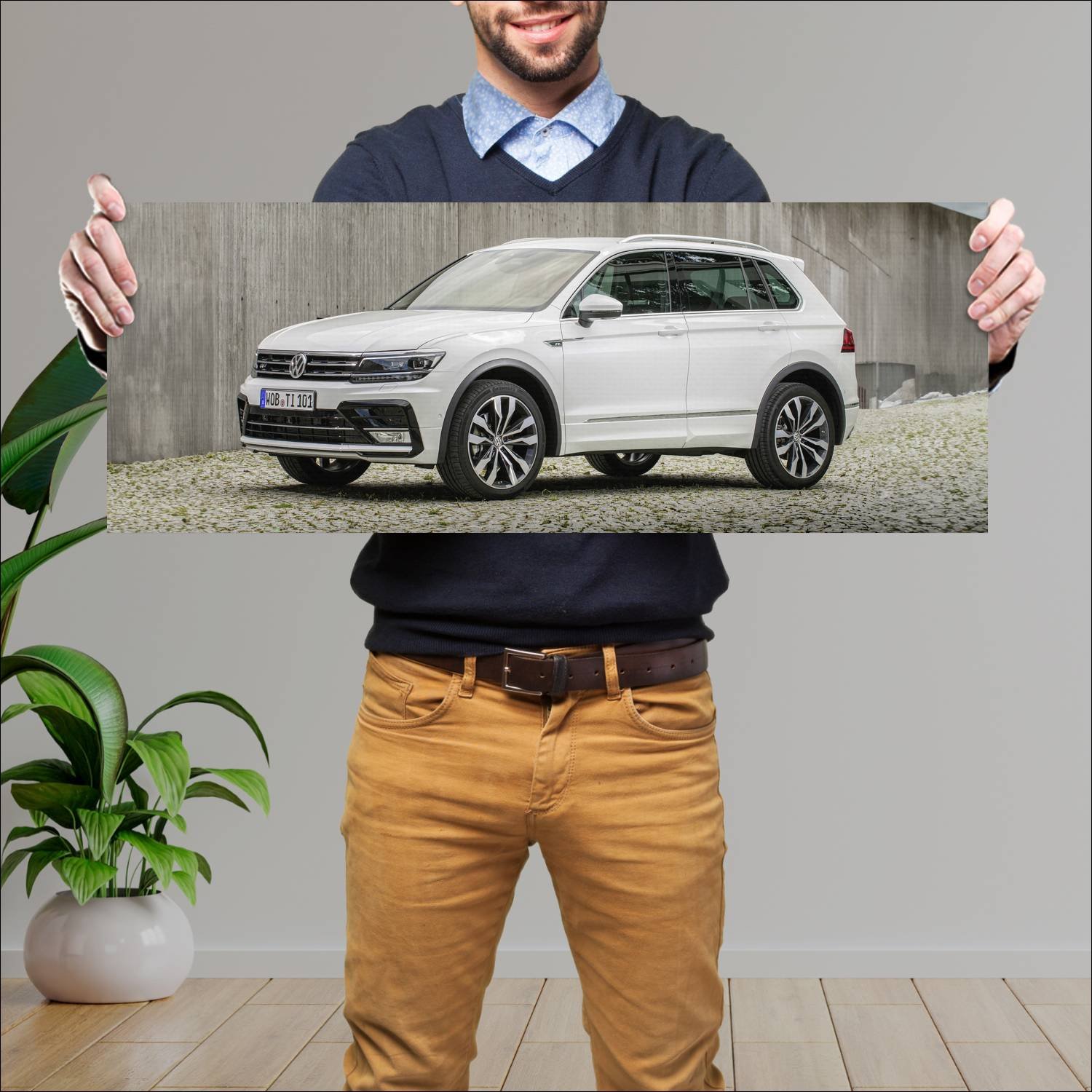 Cuadro grande 30x80cm 2016 volkswagen tiguan r lin 389 Volkswagen