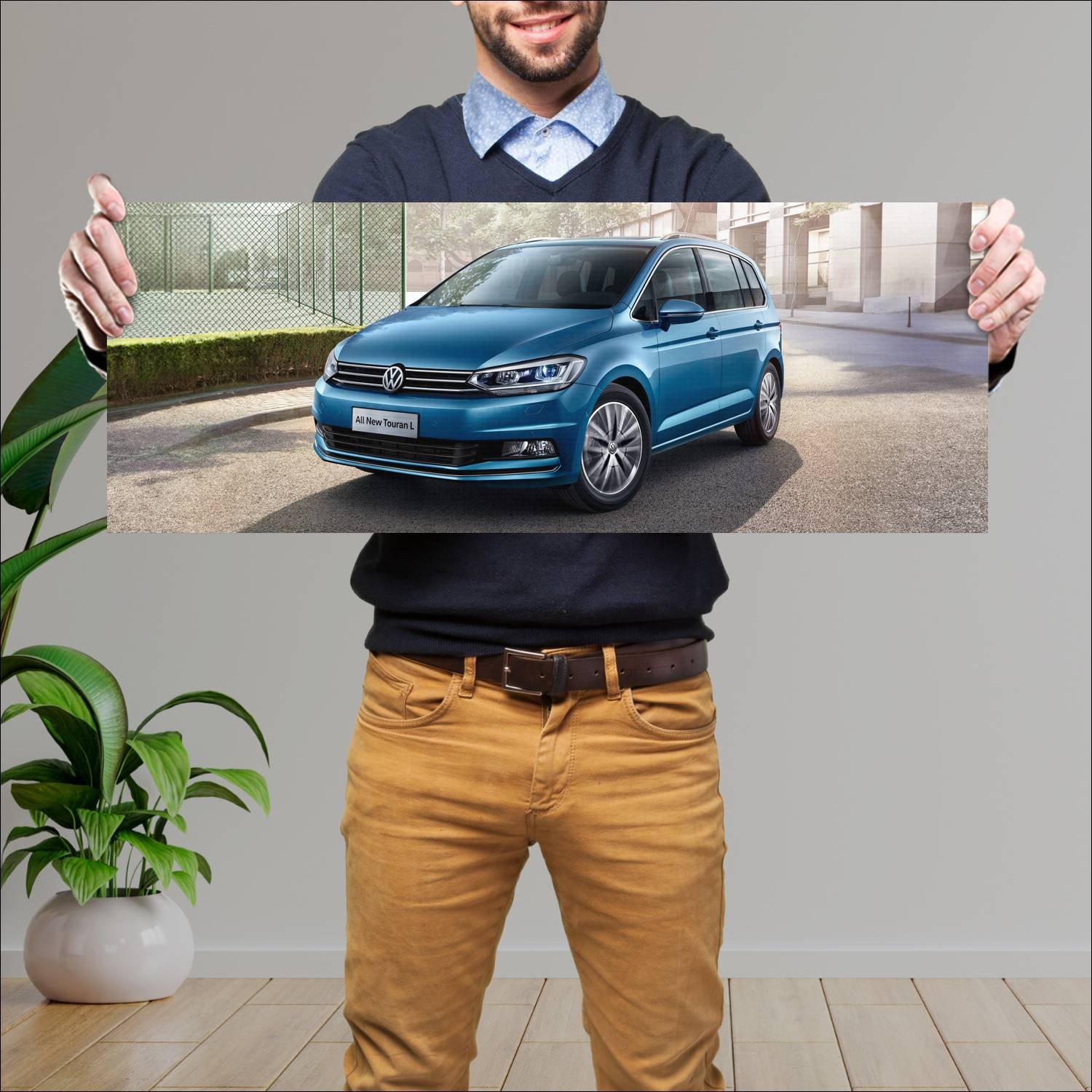 Cuadro grande 30x80cm 2016 volkswagen touran l cn 401 Volkswagen