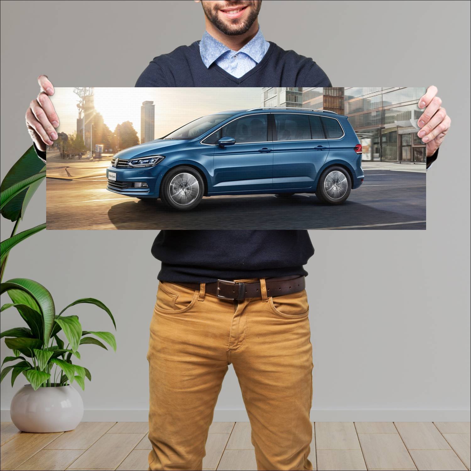 Cuadro grande 30x80cm 2016 volkswagen touran l cn 402 Volkswagen