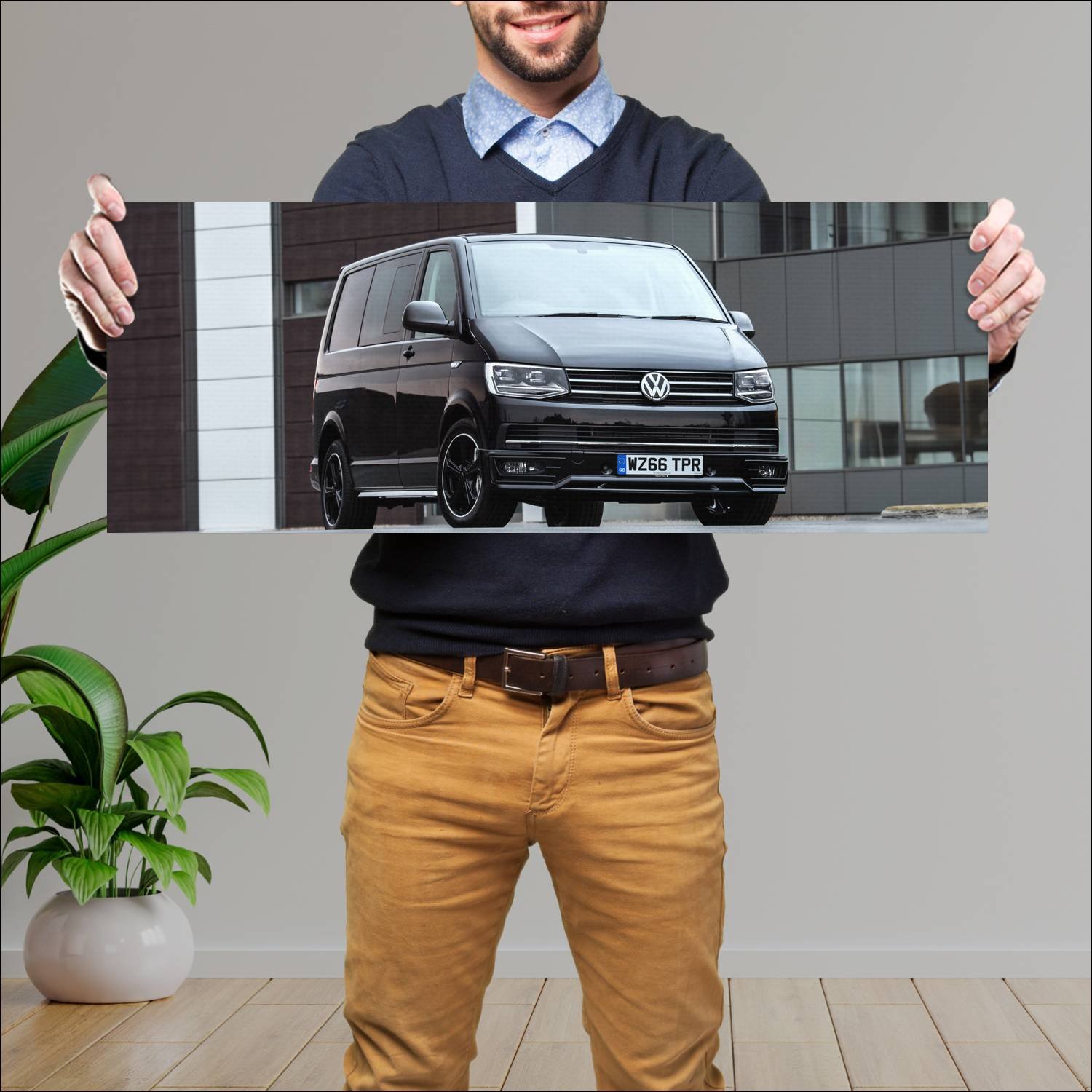 Cuadro grande 30x80cm 2016 volkswagen transporter 403 Volkswagen