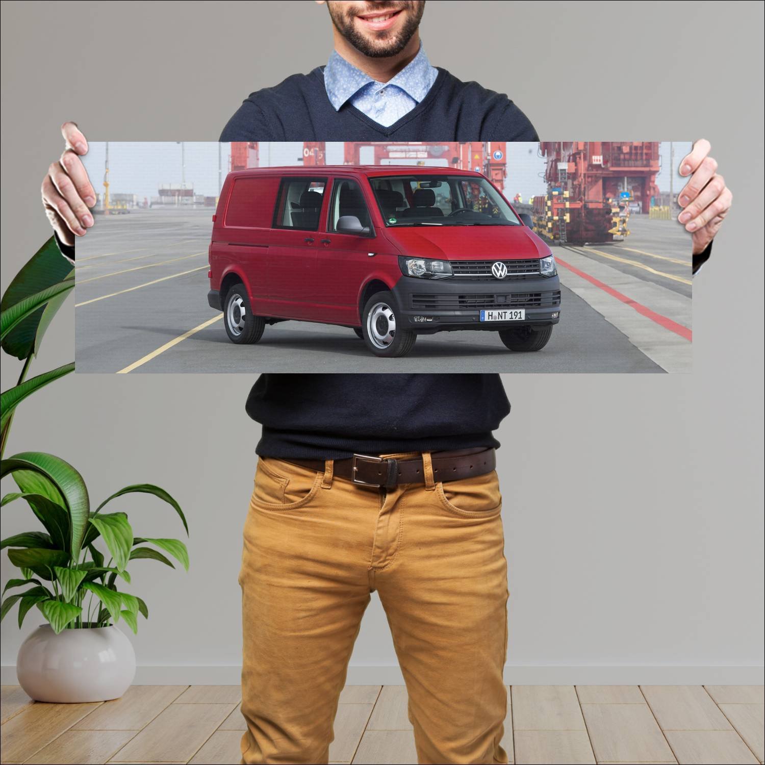 Cuadro grande 30x80cm 2016 volkswagen transporter 405 Volkswagen
