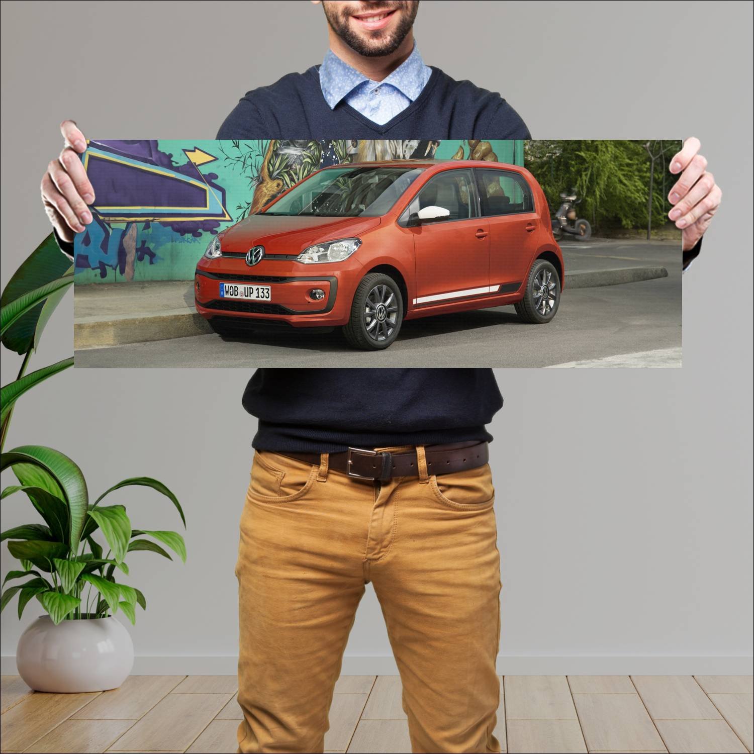 Cuadro grande 30x80cm 2016 volkswagen up 5 door 50 409 Volkswagen