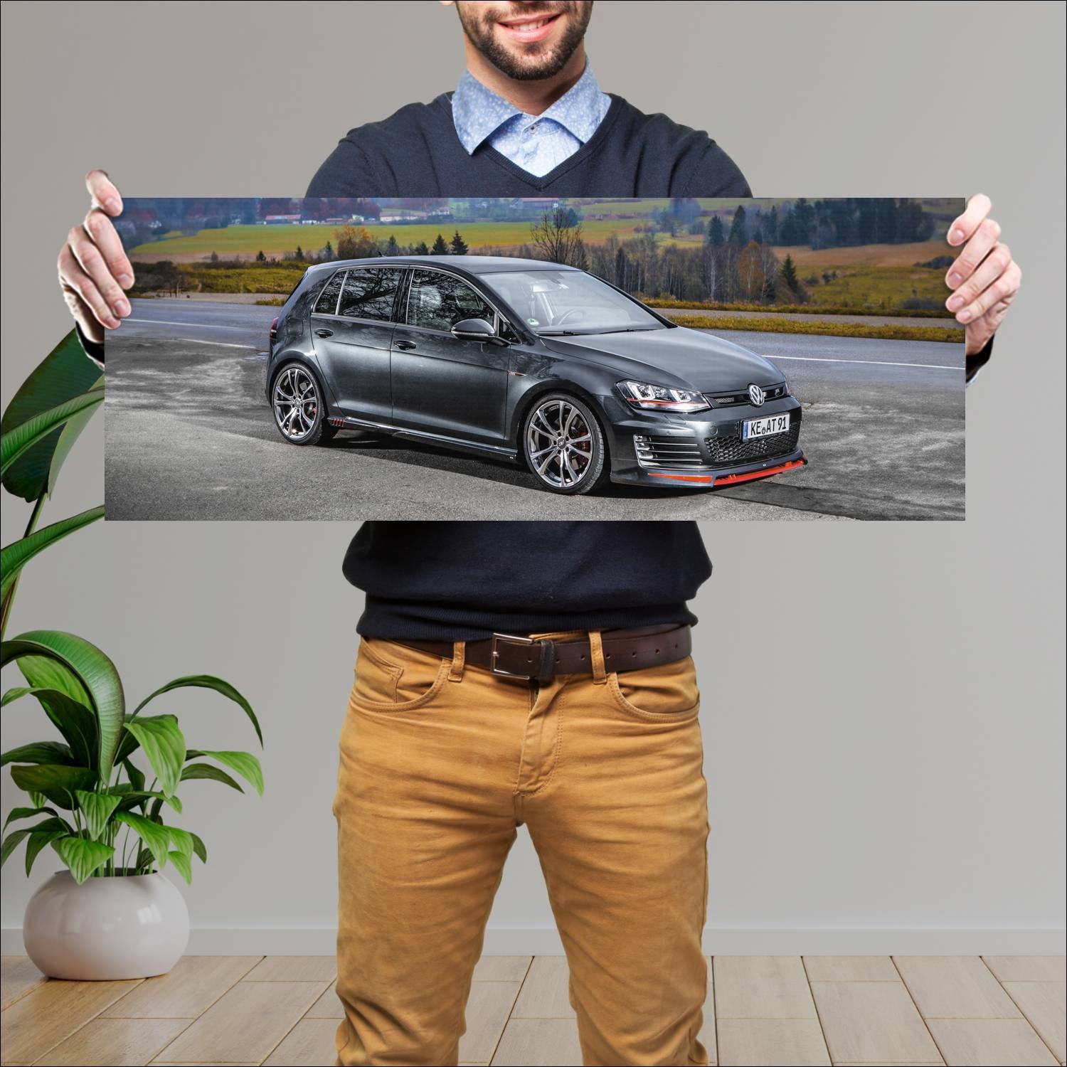 Cuadro grande 30x80cm 2017 abt vs4 auto 418 Volkswagen