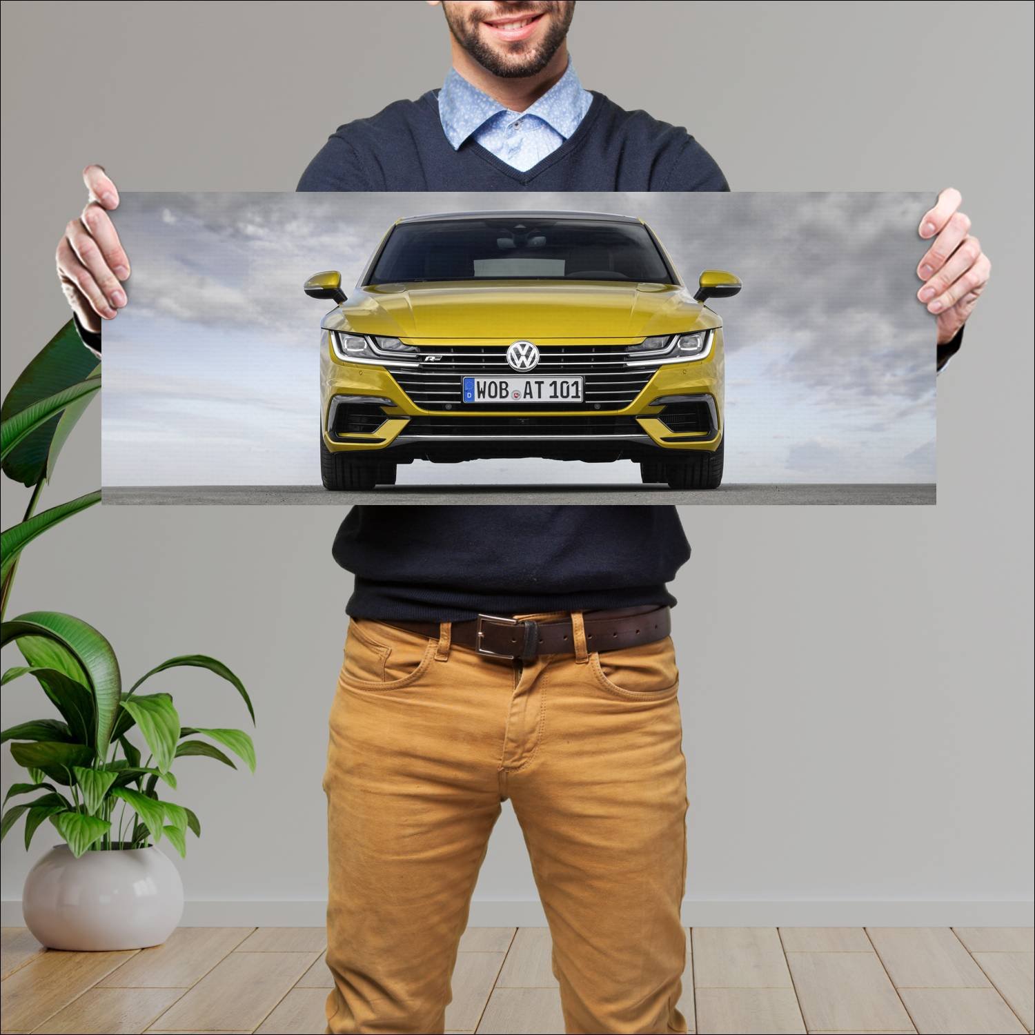 Cuadro grande 30x80cm 2017 volkswagen arteon r lin 422 Volkswagen