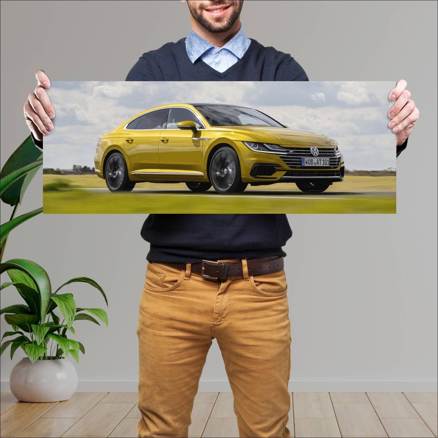 Cuadro grande 30x80cm 2017 volkswagen arteon r lin 423 Volkswagen