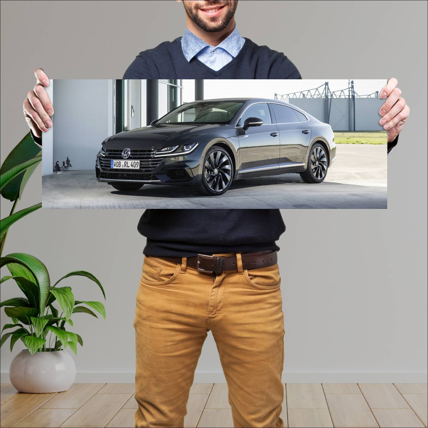 Cuadro grande 30x80cm 2017 volkswagen arteon r lin 424 Volkswagen