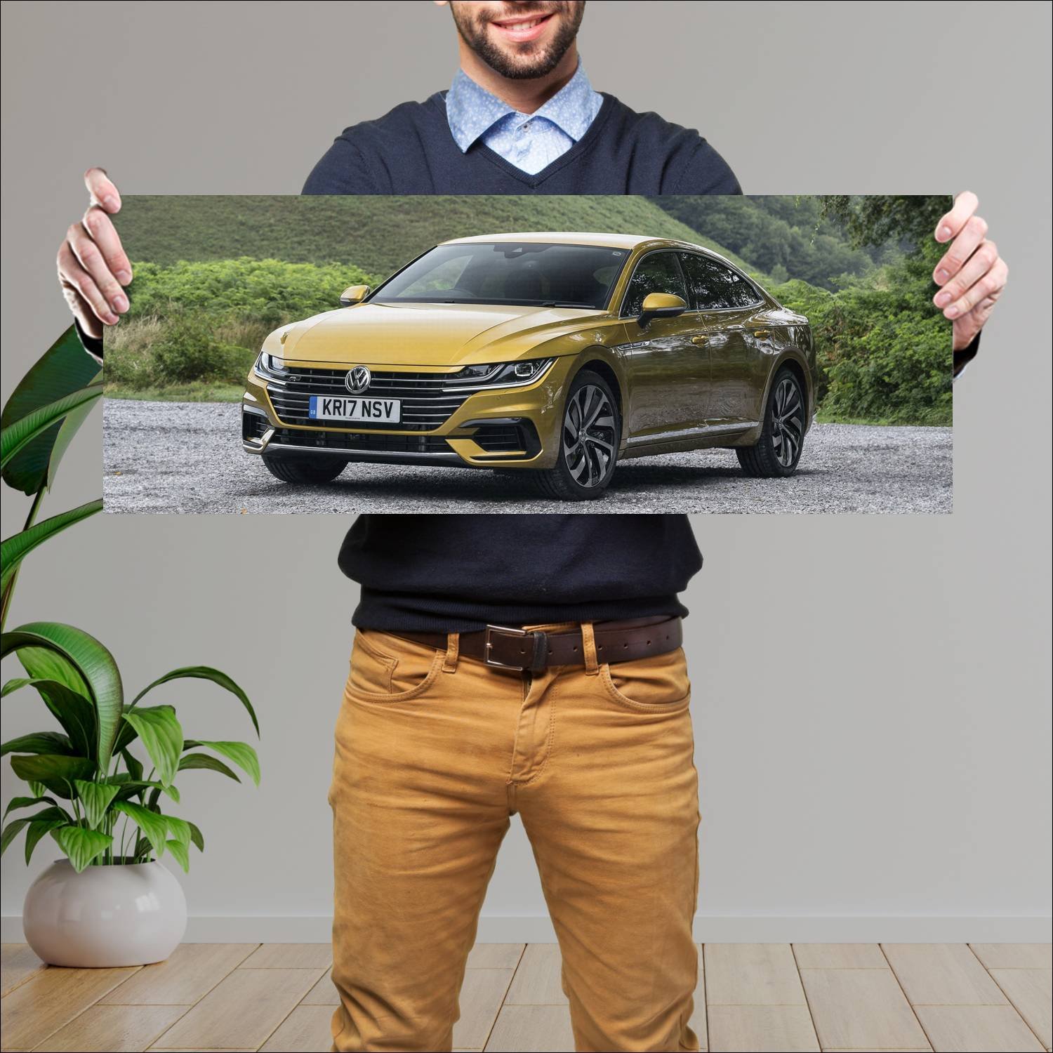 Cuadro grande 30x80cm 2017 volkswagen arteon r lin 426 Volkswagen