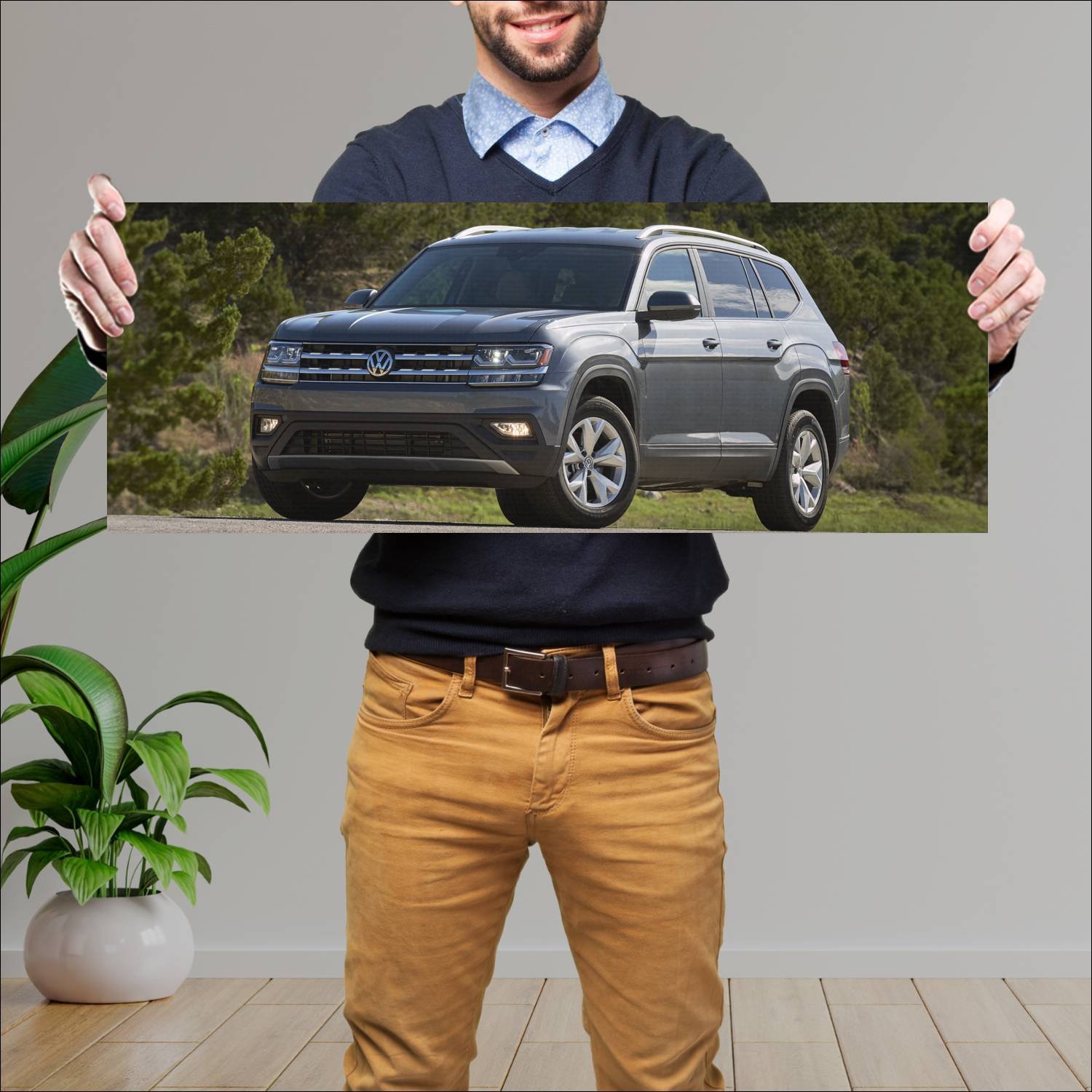 Cuadro grande 30x80cm 2017 volkswagen atlas auto 430 Volkswagen