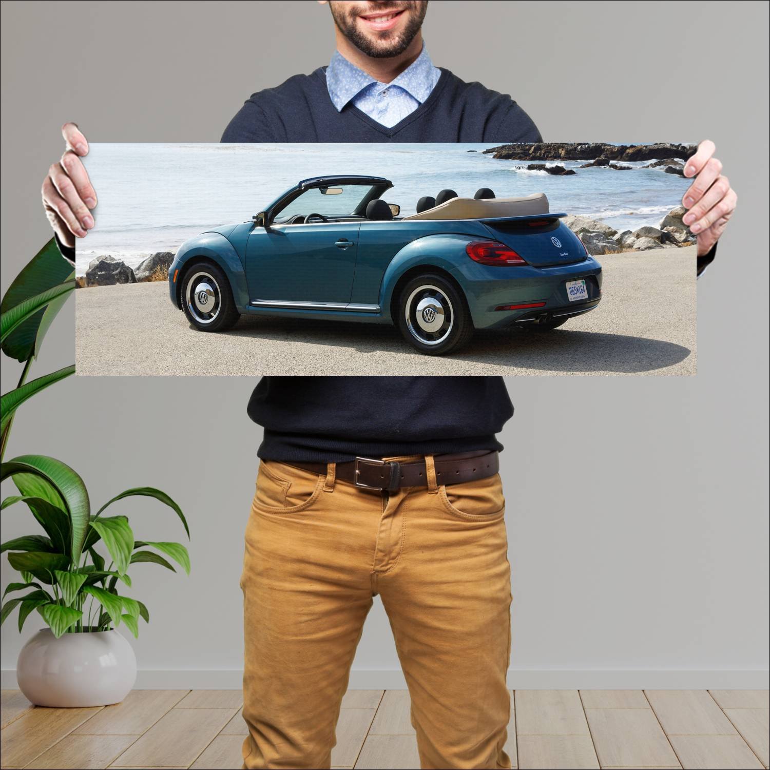 Cuadro grande 30x80cm 2017 volkswagen beetle conve 433 Volkswagen