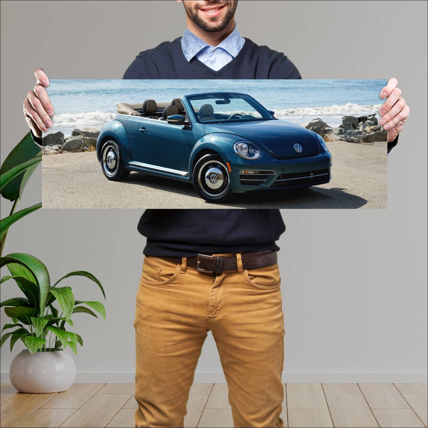 Cuadro grande 30x80cm 2017 volkswagen beetle conve 434 Volkswagen